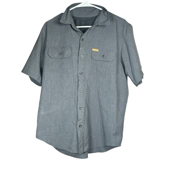 Orvis Men’s Size Large Gray Short Sleeve Button-Up Shirt Casual Outdoors Fishing - Picture 1 of 12